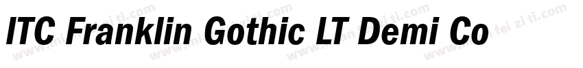 ITC Franklin Gothic LT Demi Compressed Italic字体转换